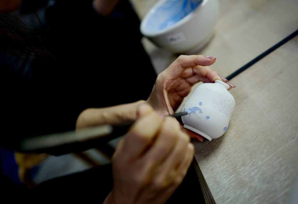 A piece of pottery