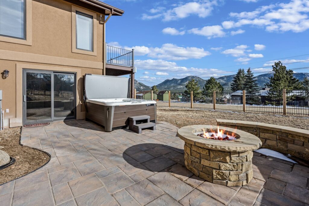A hot tub at one of our Estes Park rentals