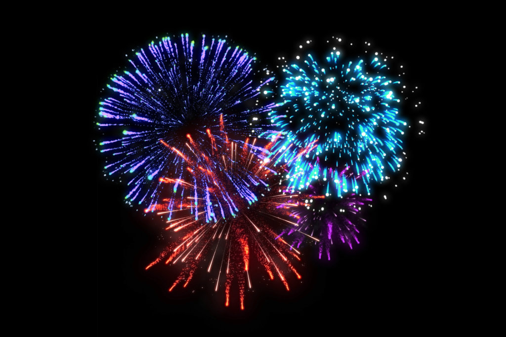 A display of colorful fireworks